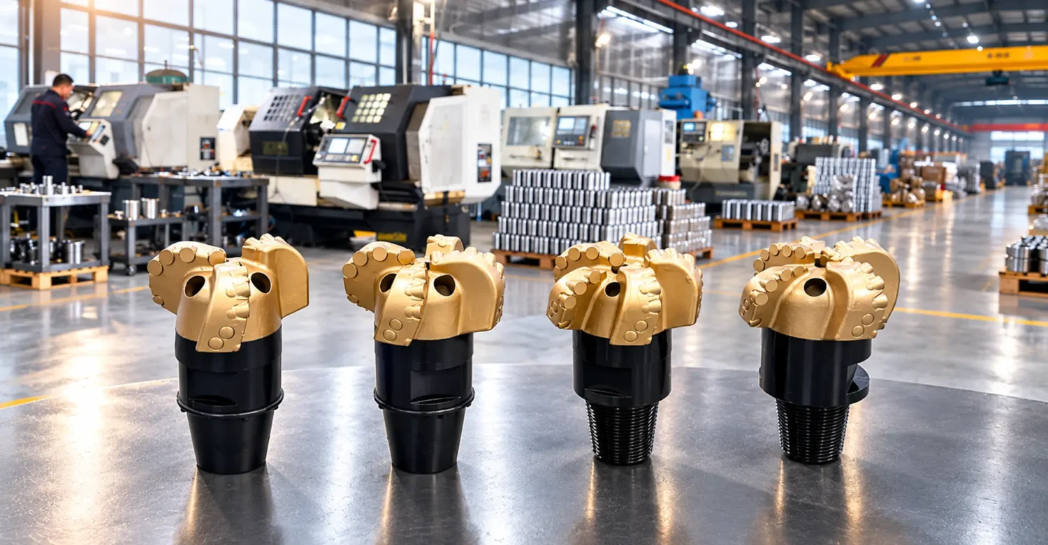 Three-wing, four-wing and five-wing PDC drill bits by Chenghui