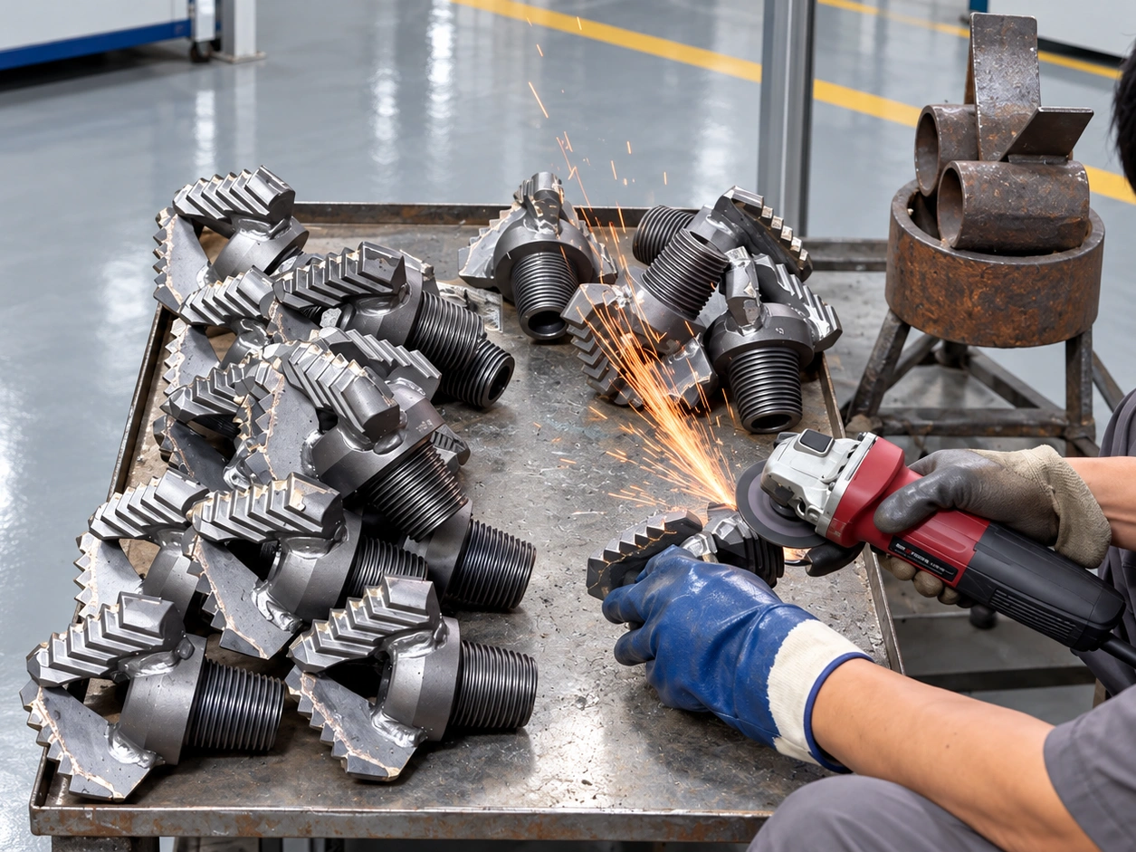Grinding and finishing of drilling tool components