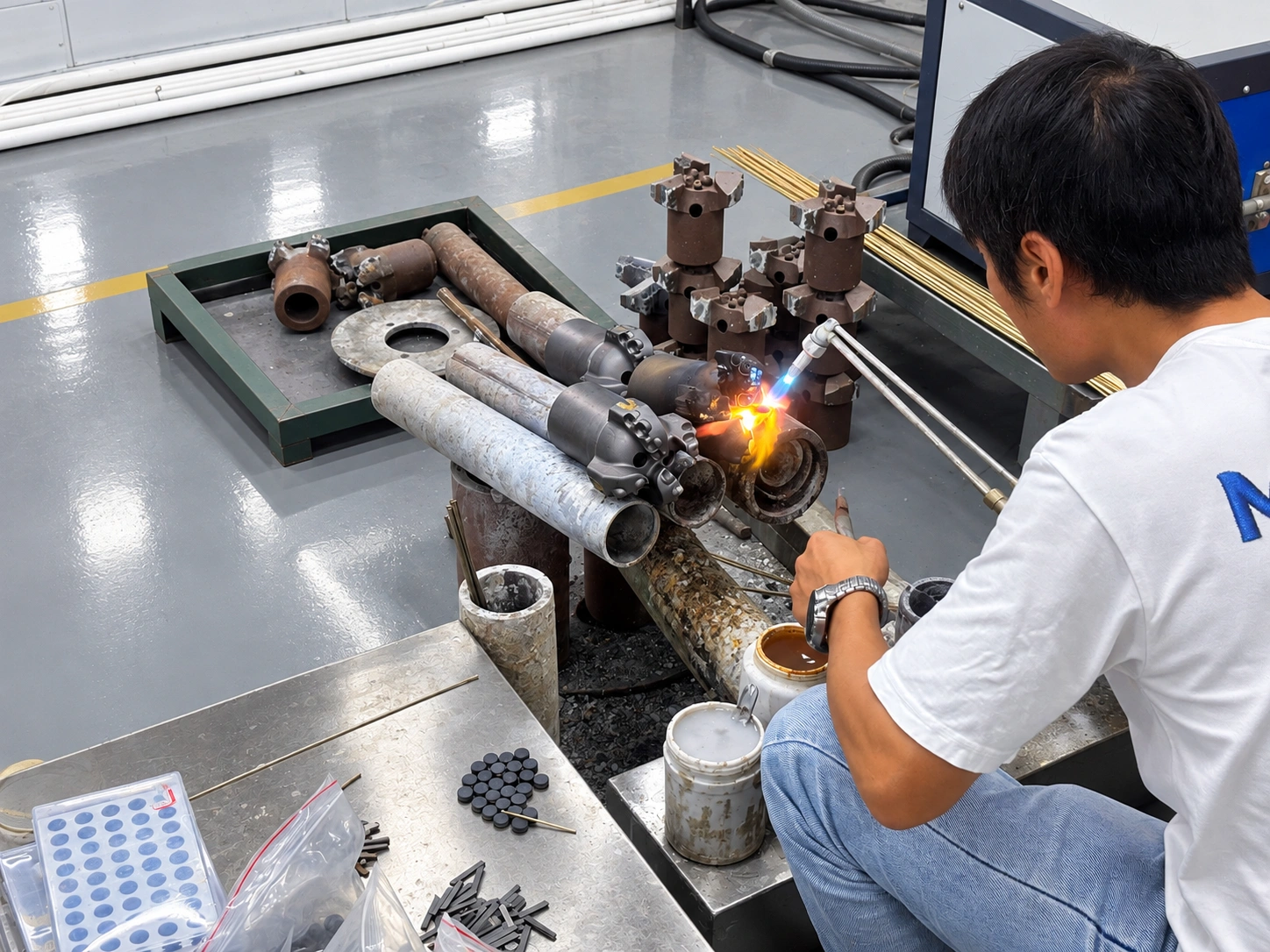 PDC drill bit welding process