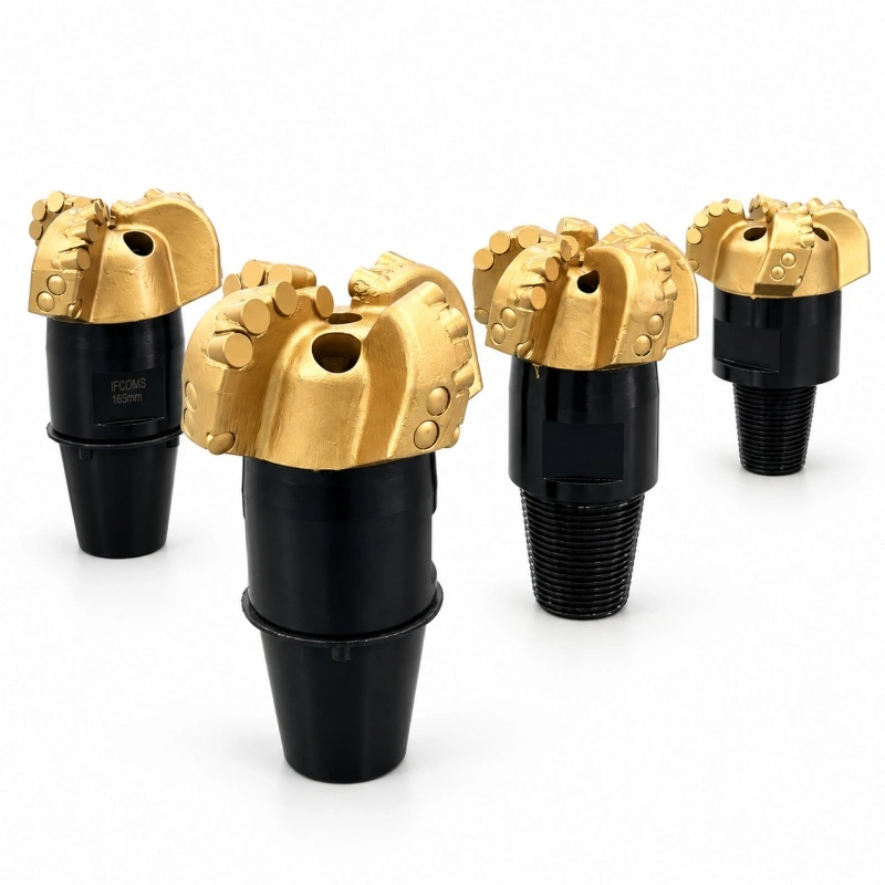 Arc angle spiral PDC drill bit for Middle East drilling in limestone, sandstone, dolomite and mixed formations