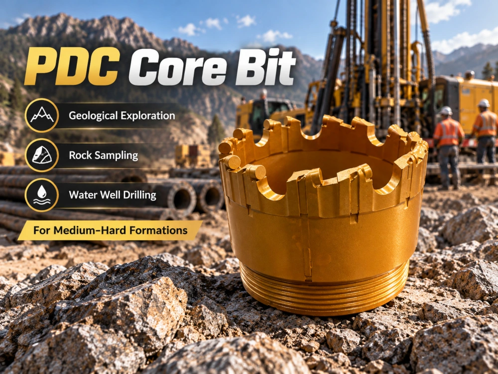 Electroplated diamond core drill bit geological exploration scene